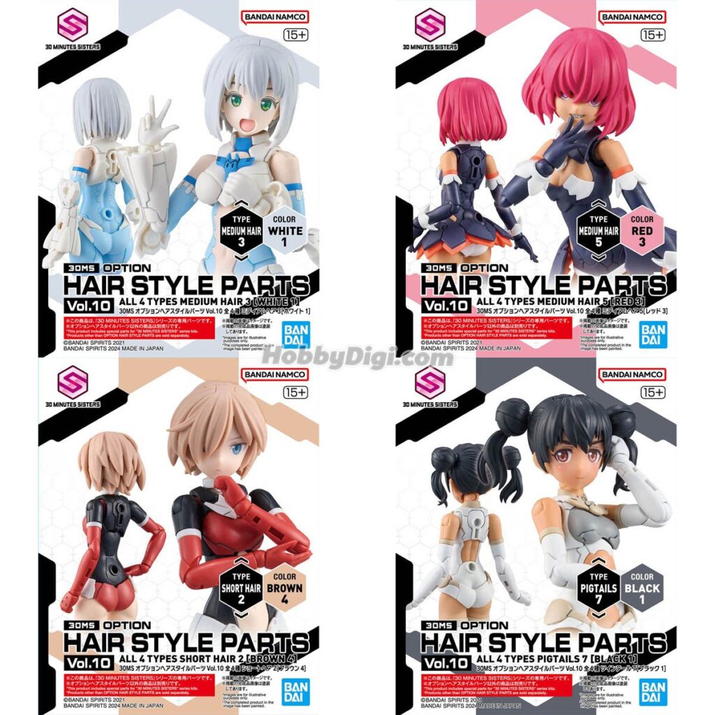 30MS Option Hair Style Parts Vol.10 All 4 Types - Image 1