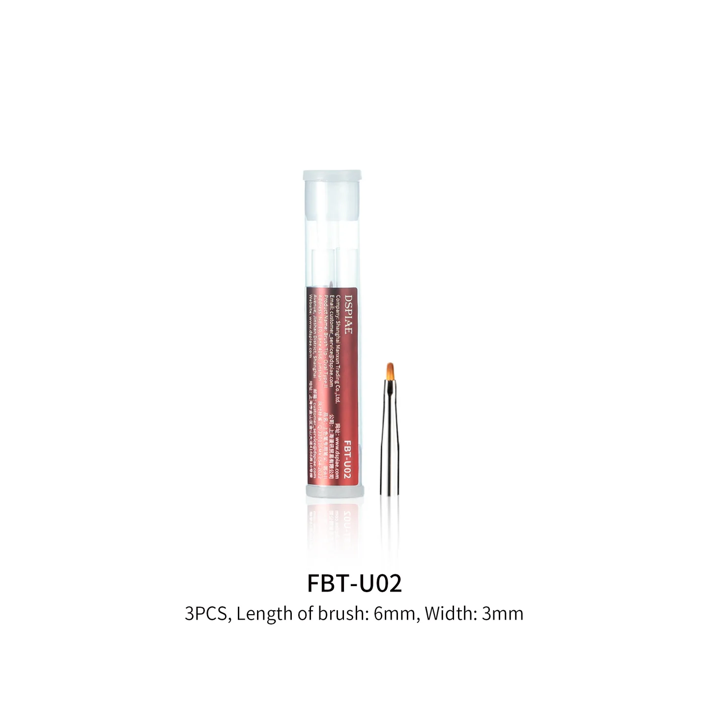 FBT-U02 Broad Painting Brush Tip x 3 - Image 1
