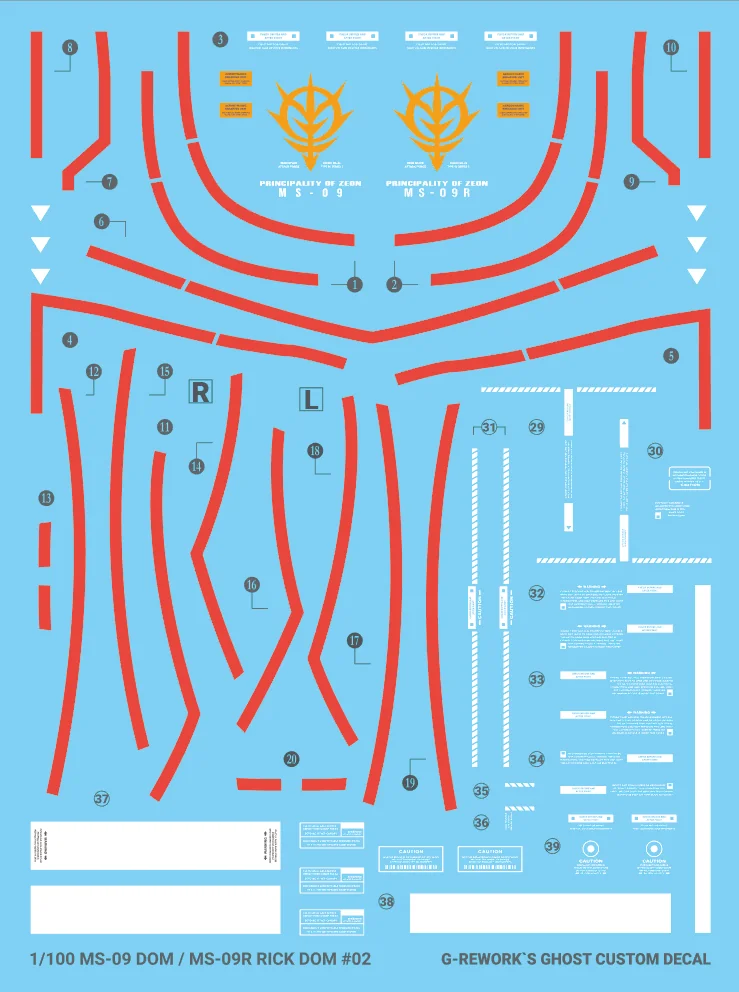 G-rework Decal MG #219 Dom / #220 Rick Dom