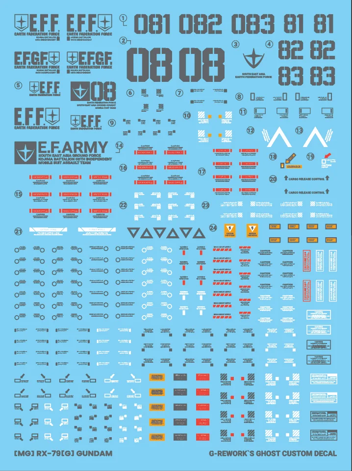 G-rework Decal MG #040 GM Ground Type