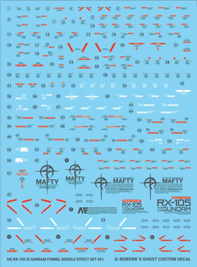 G-rework Decal HGUC #238 Ξ Gundam