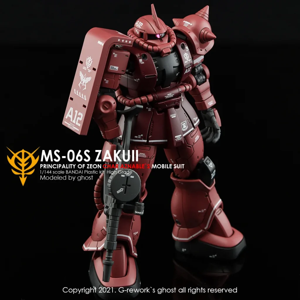 G-rework Decal HGGTO #24 Zaku II (Red Comet Ver.)