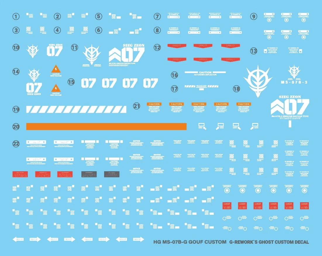 G-rework Decal HGUC #117 Gouf Custom - Image 17