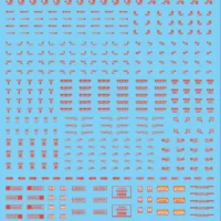 G-rework Decal 1/144, 1/100 Caution Decal (Red)