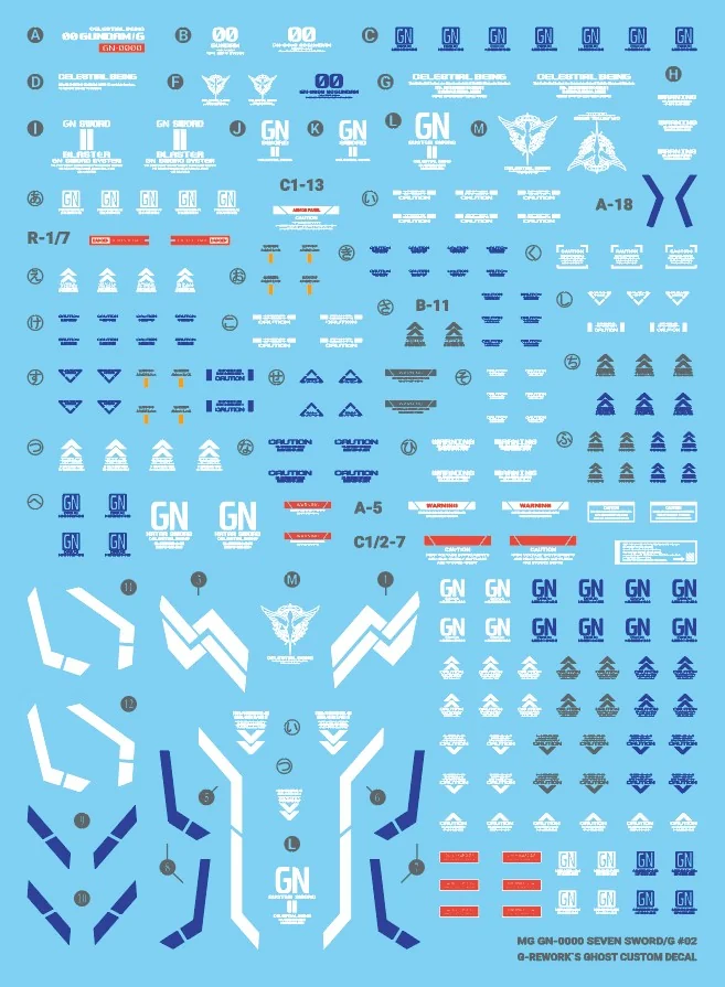 G-rework Decal MG #148 00 Gundam Seven Sword/G