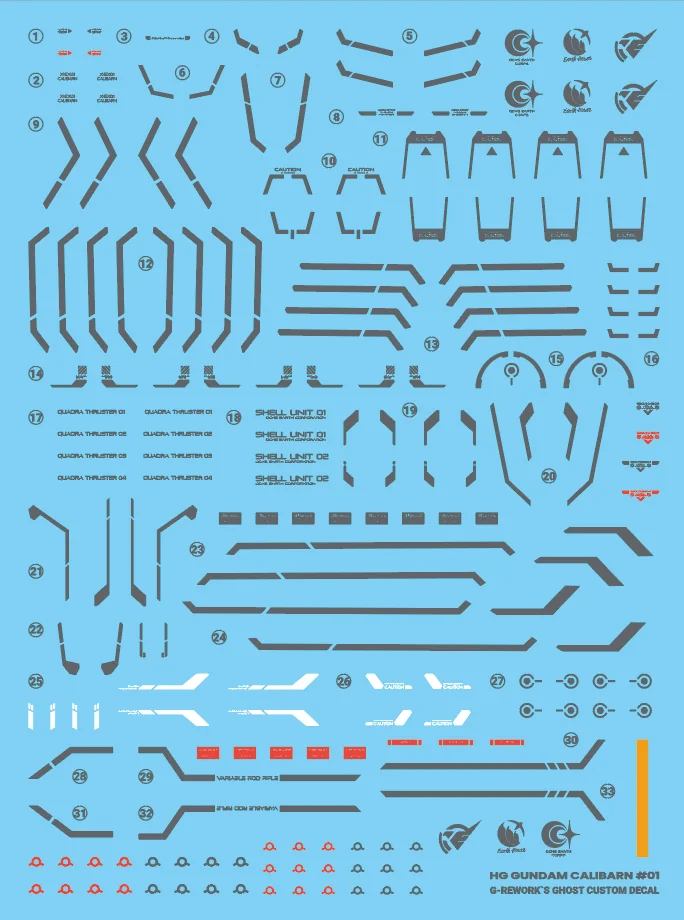 G-rework Decal HGTWFM #26 Gundam Calibarn