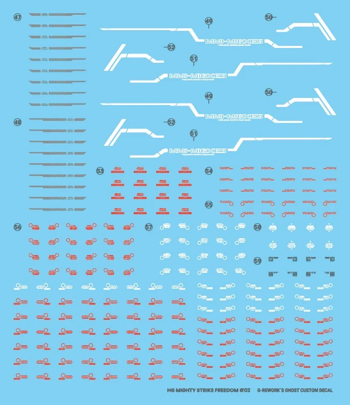 G-rework Decal HGCE #250 Mighty Strike Freedom Gundam
