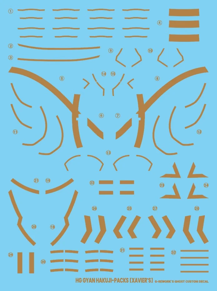 G-rework Decal HGGQ #07 Xavier's Gyan Hakuji Packs