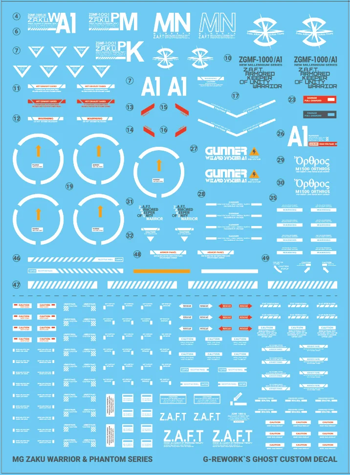 G-rework Decal MG #211 Gunner Zaku Warrior (Lunamaria Hawke Custom)