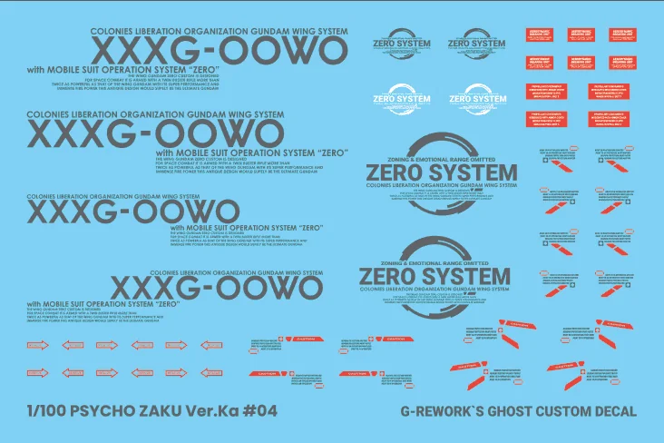 G-rework Decal MG #215 Wing Gundam Zero EW Ver.Ka