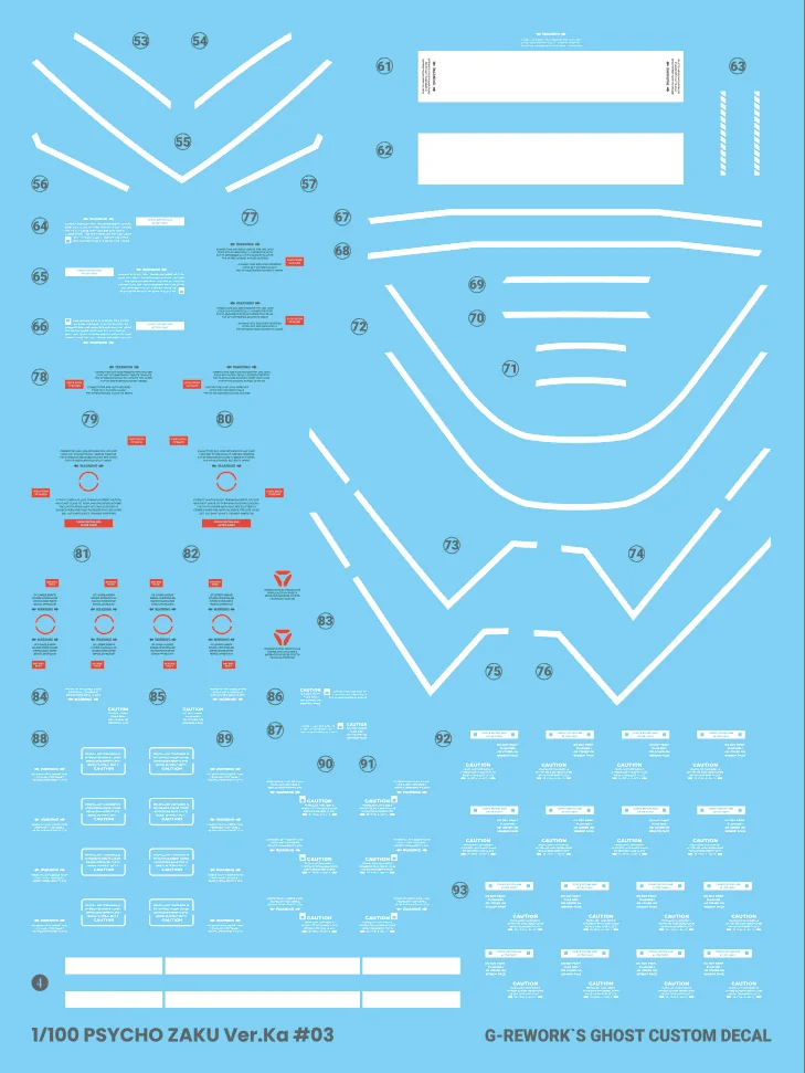 G-rework Decal MG #194 Zaku High Mobility Type "Psycho Zaku" Ver.Ka