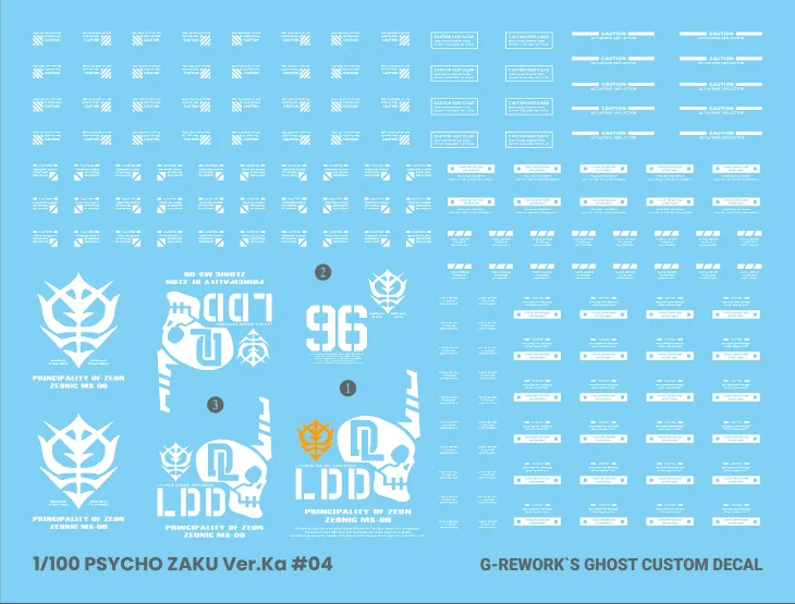 G-rework Decal MG #194 Zaku High Mobility Type "Psycho Zaku" Ver.Ka
