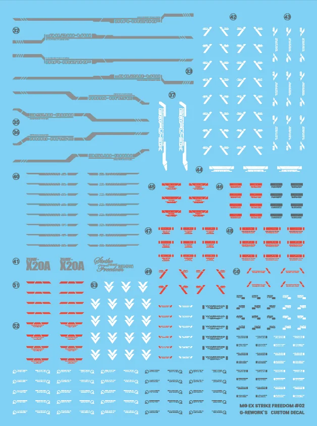 G-rework Decal MGEX #02 Strike Freedom Gundam