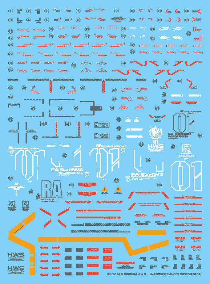 G-rework Decal RG PB ν Gundam HWS