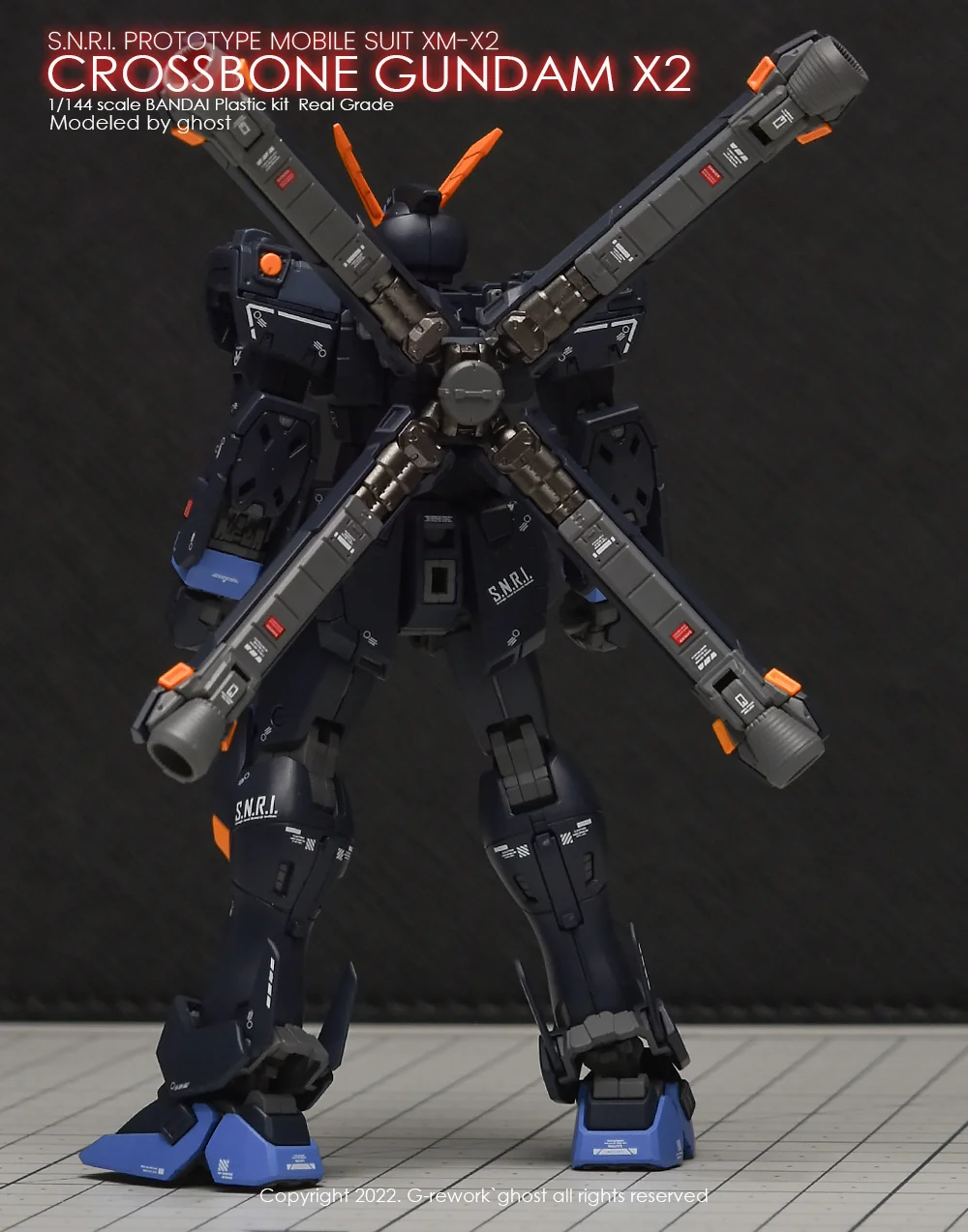 G-rework Decal RG PB Crossbone Gundam X2
