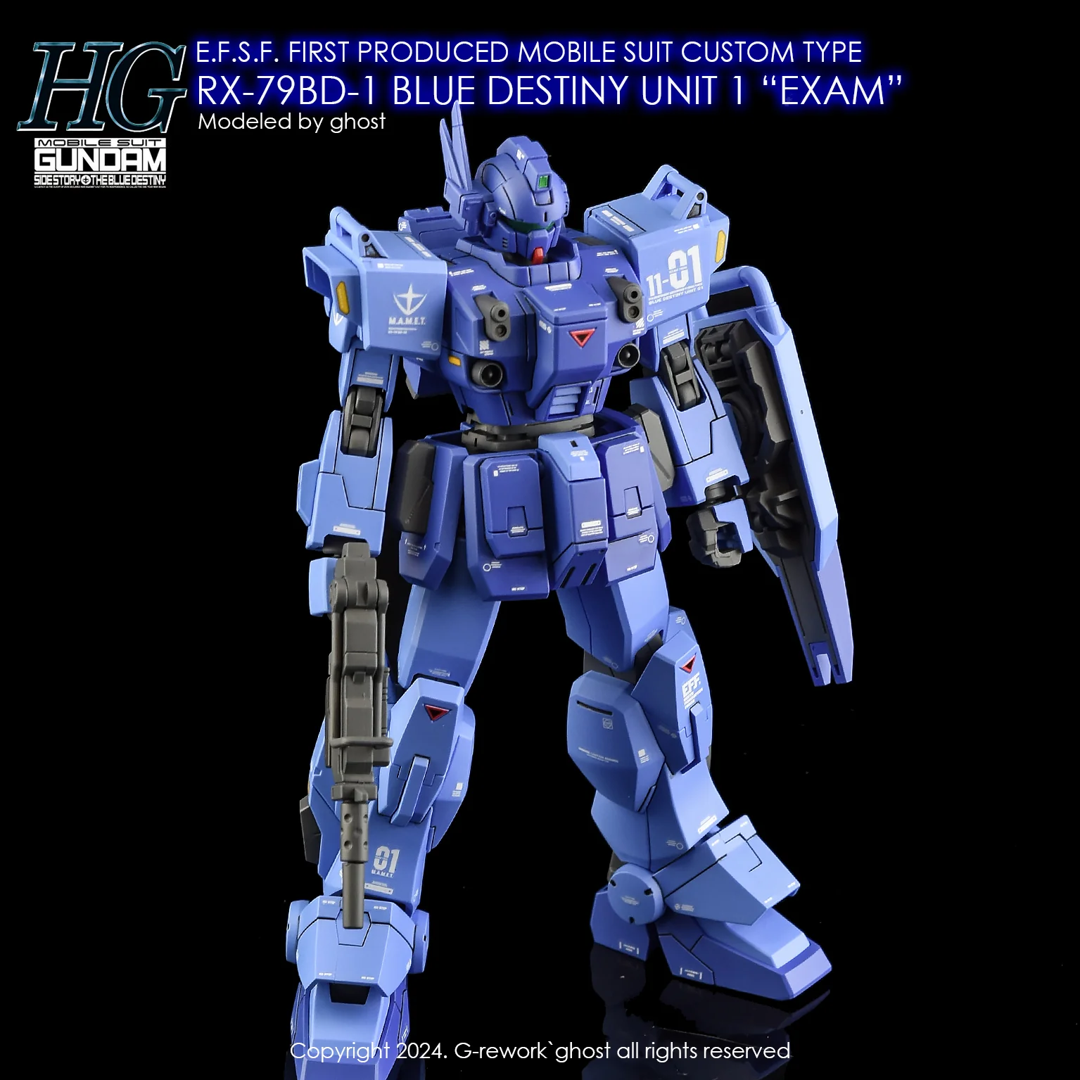 G-rework Decal HGUC #207 Blue Destiny Unit 1 "EXAM" - Image 4