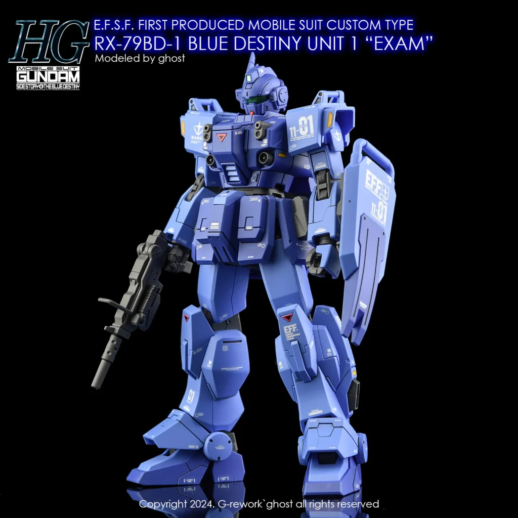 G-rework Decal HGUC #207 Blue Destiny Unit 1 "EXAM"