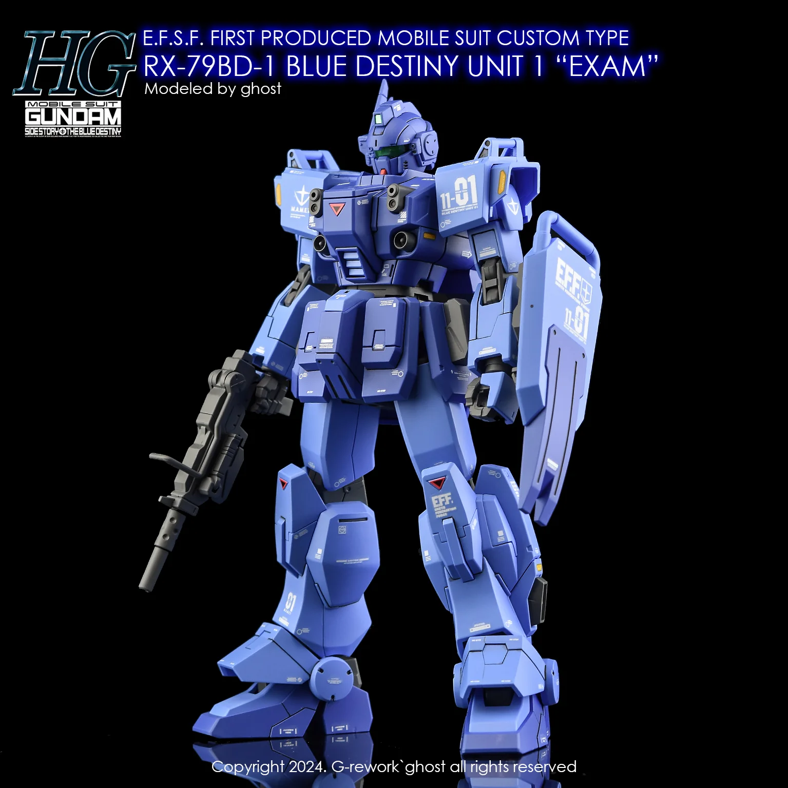 G-rework Decal HGUC #207 Blue Destiny Unit 1 "EXAM" - Image 5