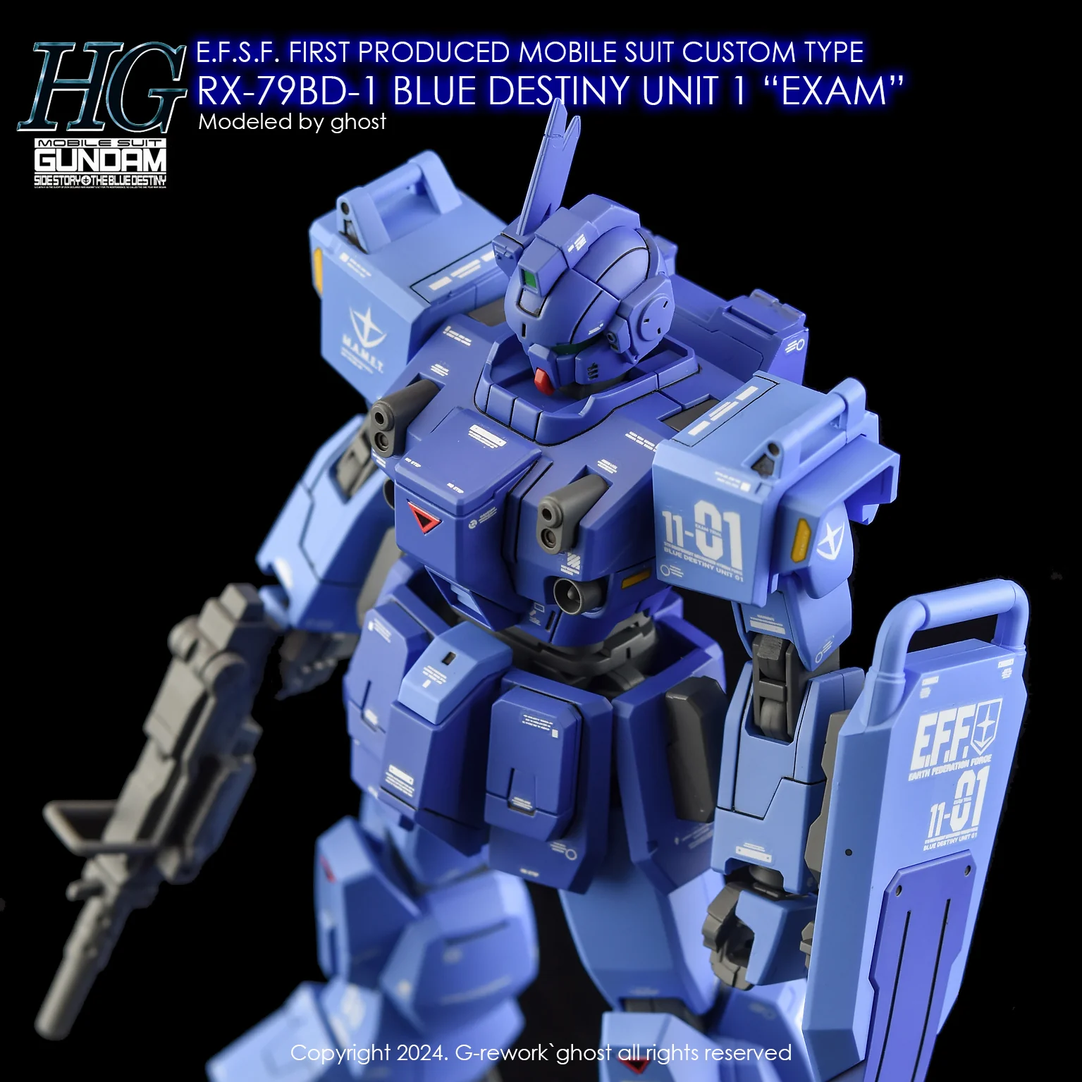 G-rework Decal HGUC #207 Blue Destiny Unit 1 "EXAM" - Image 7