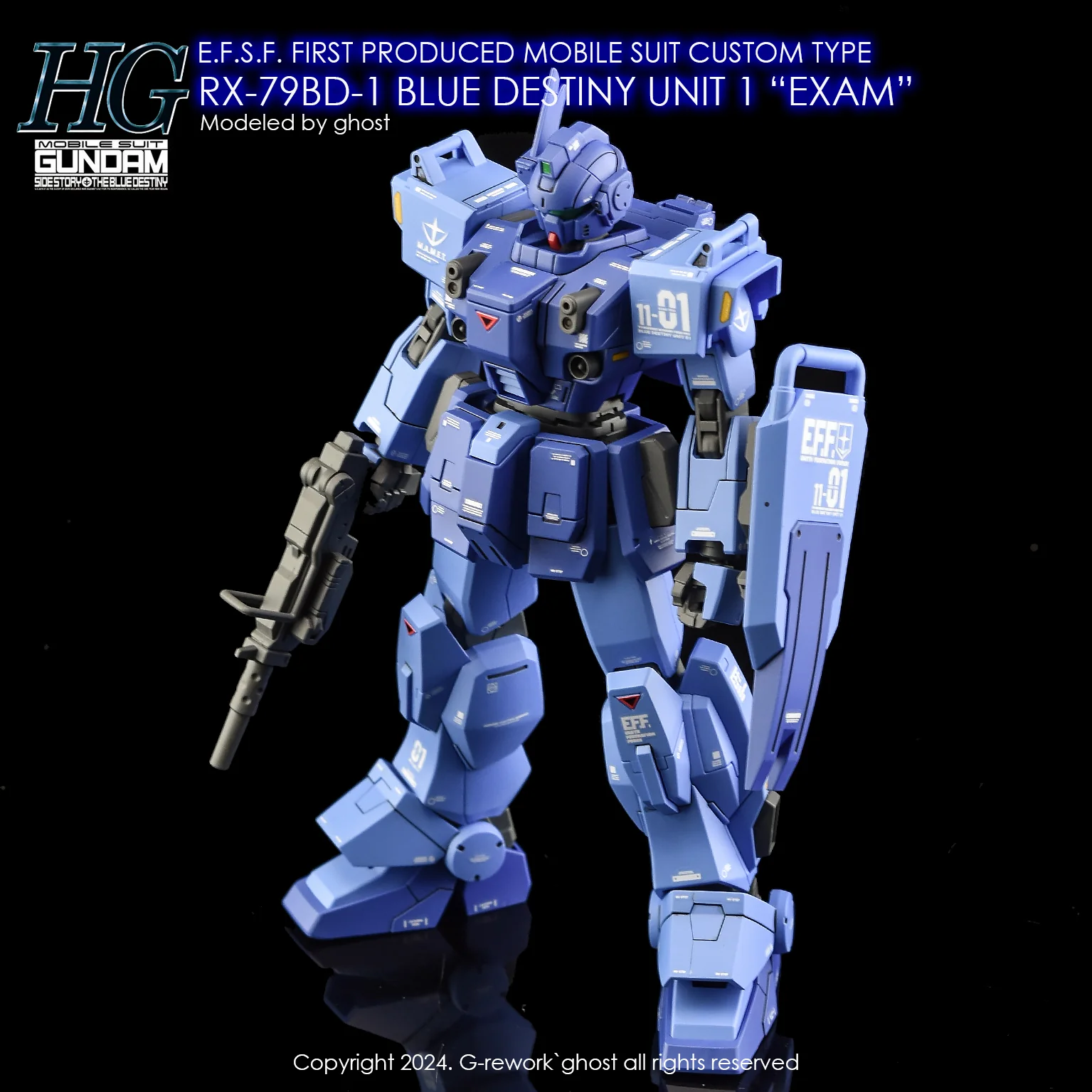 G-rework Decal HGUC #207 Blue Destiny Unit 1 "EXAM" - Image 9