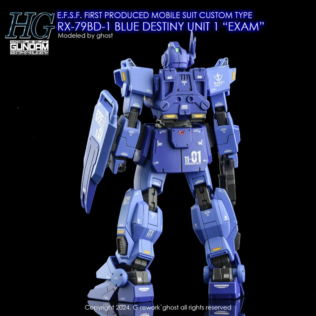 G-rework Decal HGUC #207 Blue Destiny Unit 1 "EXAM"