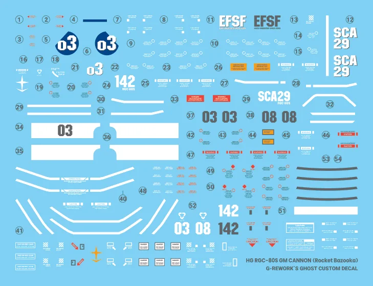 G-rework Decal HGGTO PB GM Cannon (with rocket bazooka)