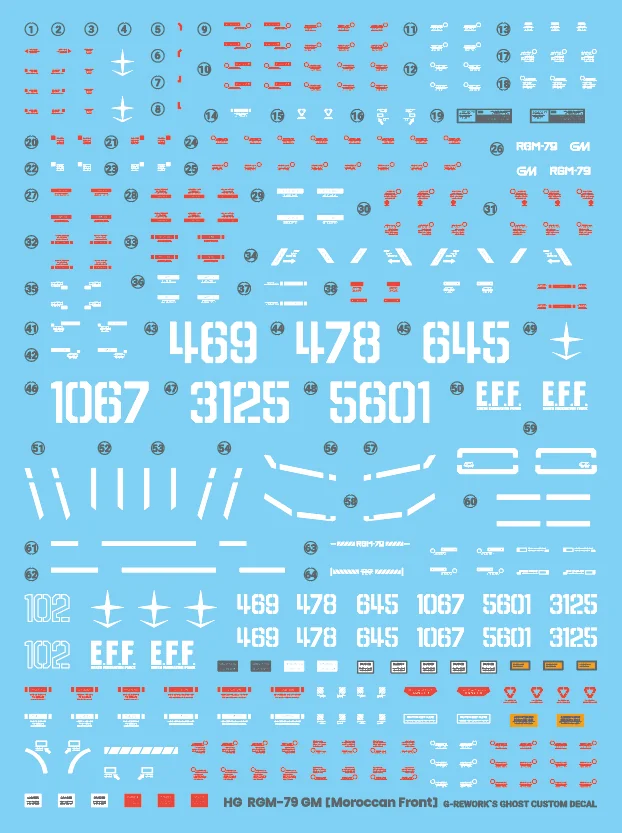 G-rework Decal HGCDI PB GM (Moroccan Front Type)