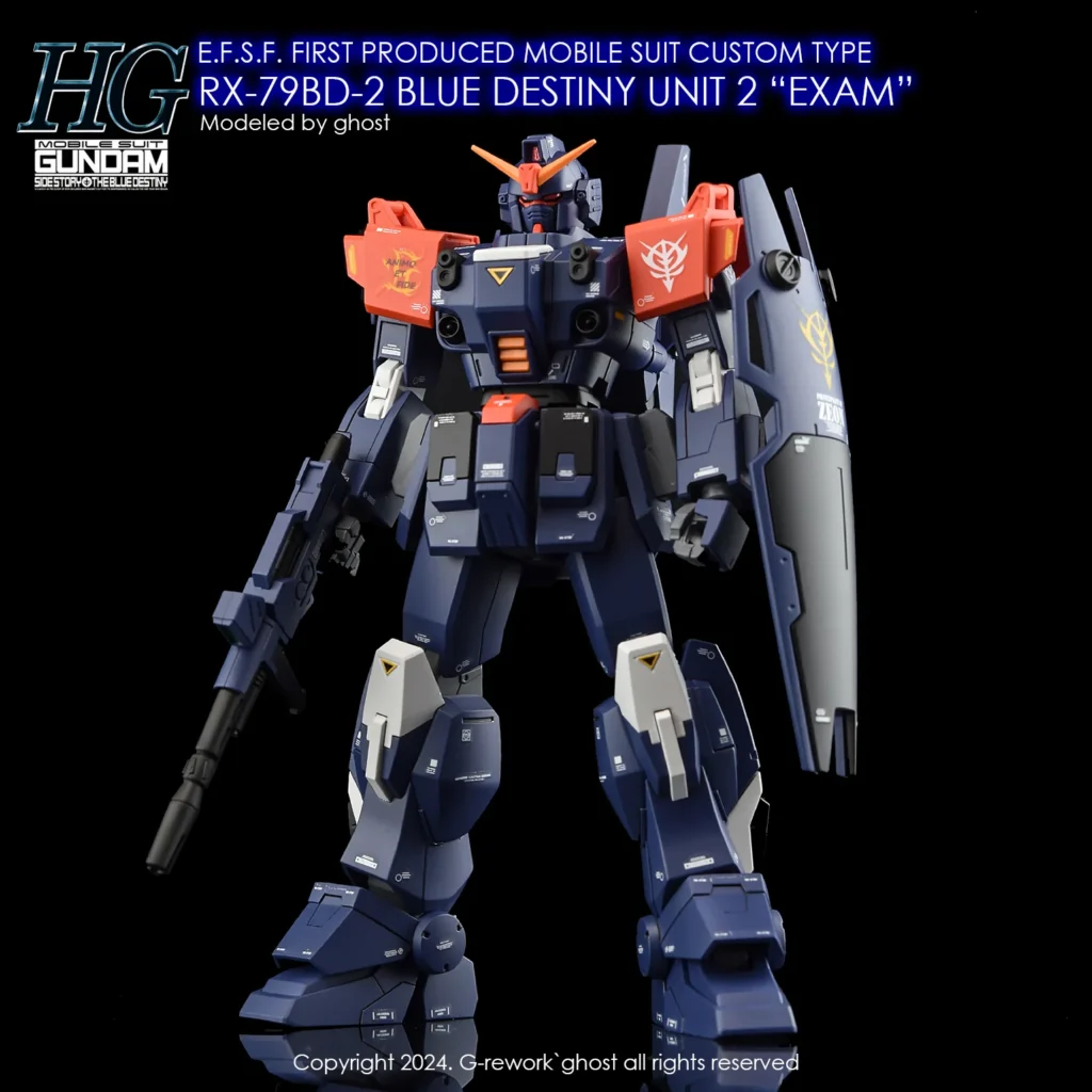 G-rework Decal HGUC #208 Blue Destiny Unit 2 "EXAM"