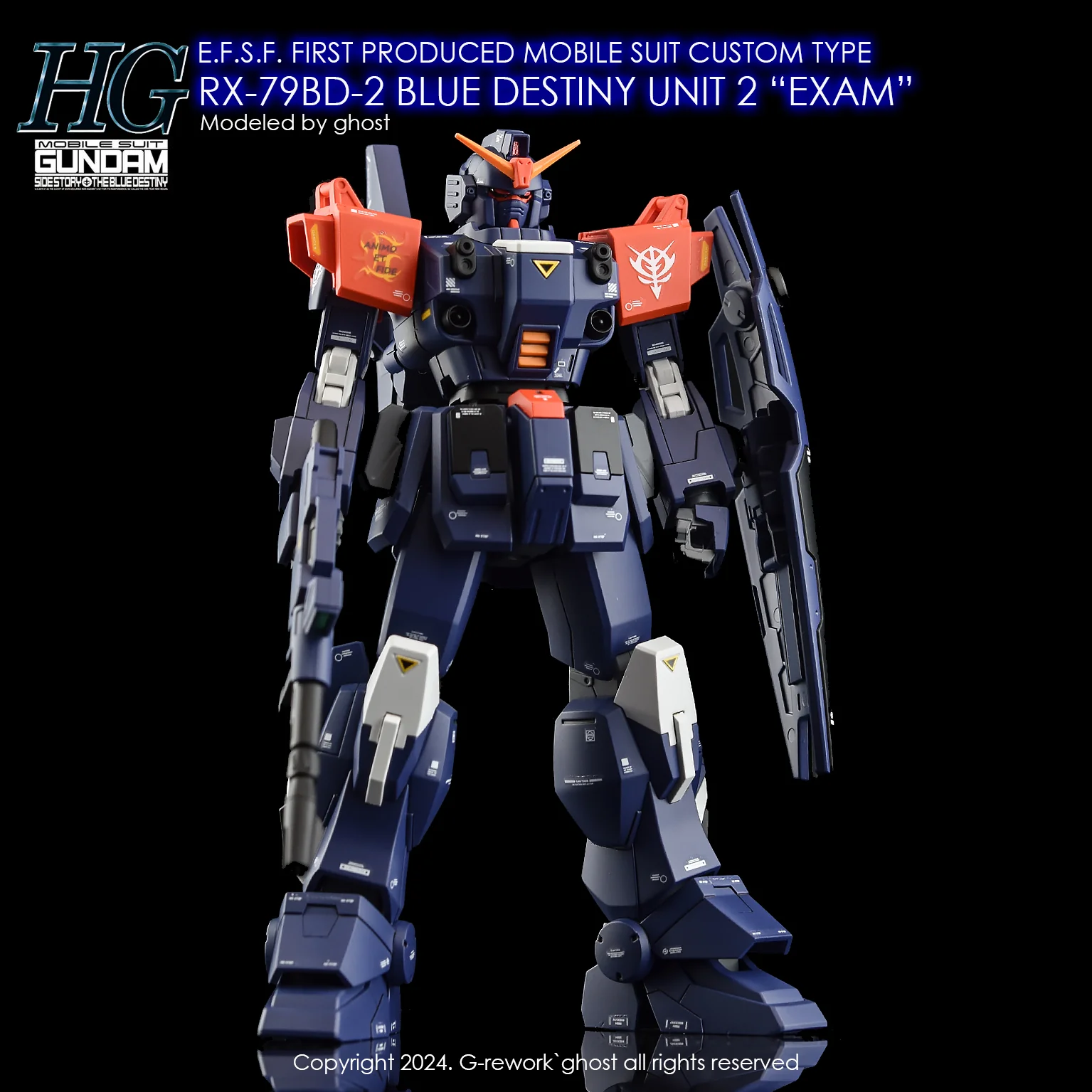 G-rework Decal HGUC #208 Blue Destiny Unit 2 "EXAM" - Image 2