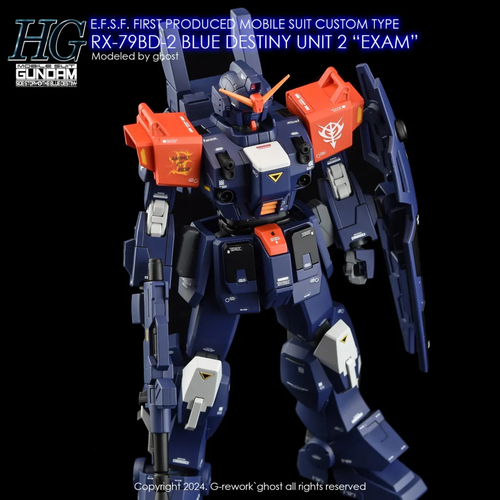 G-rework Decal HGUC #208 Blue Destiny Unit 2 "EXAM"
