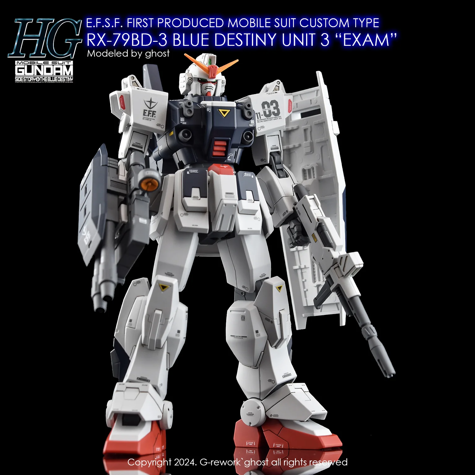 G-rework Decal HGUC #209 Blue Destiny Unit 3 "EXAM" - Image 2