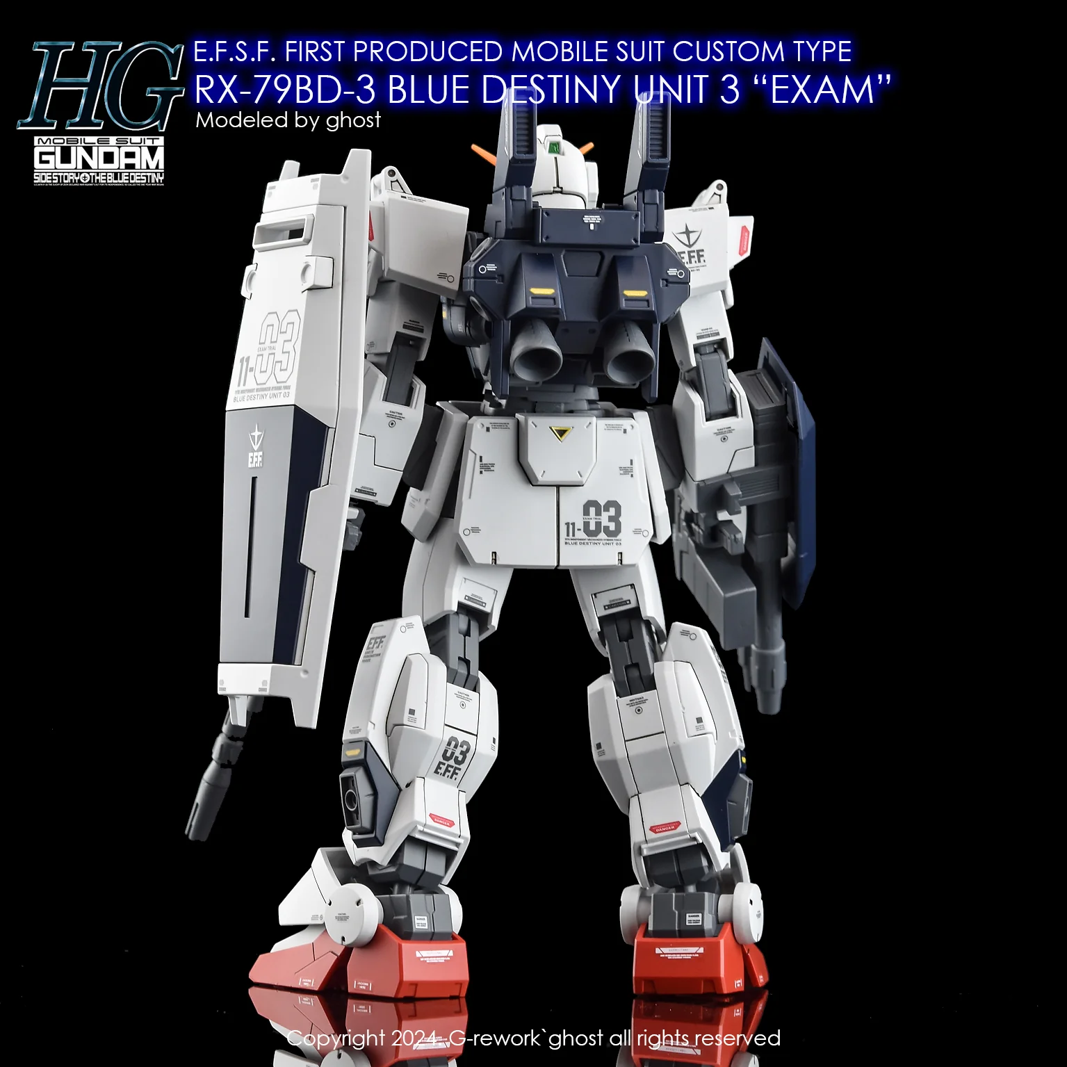 G-rework Decal HGUC #209 Blue Destiny Unit 3 "EXAM" - Image 3
