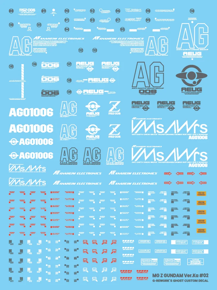 G-rework Decal MG #221 Zeta Gundam Ver.Ka