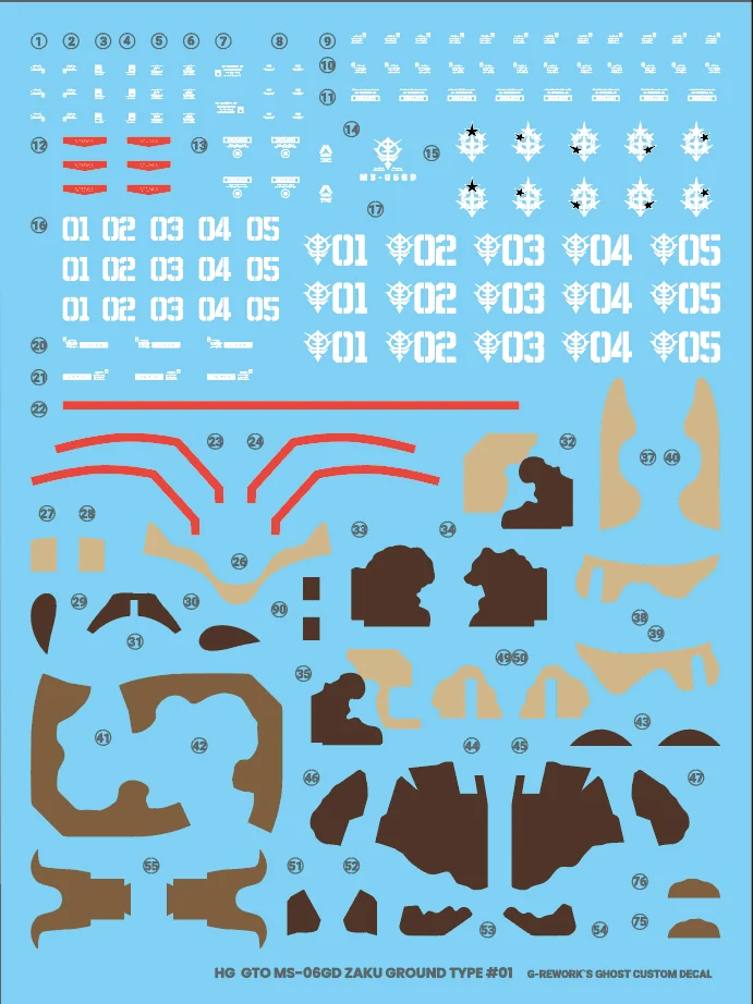G-rework Decal HGCDI PB High Mobility Zaku Ground Type