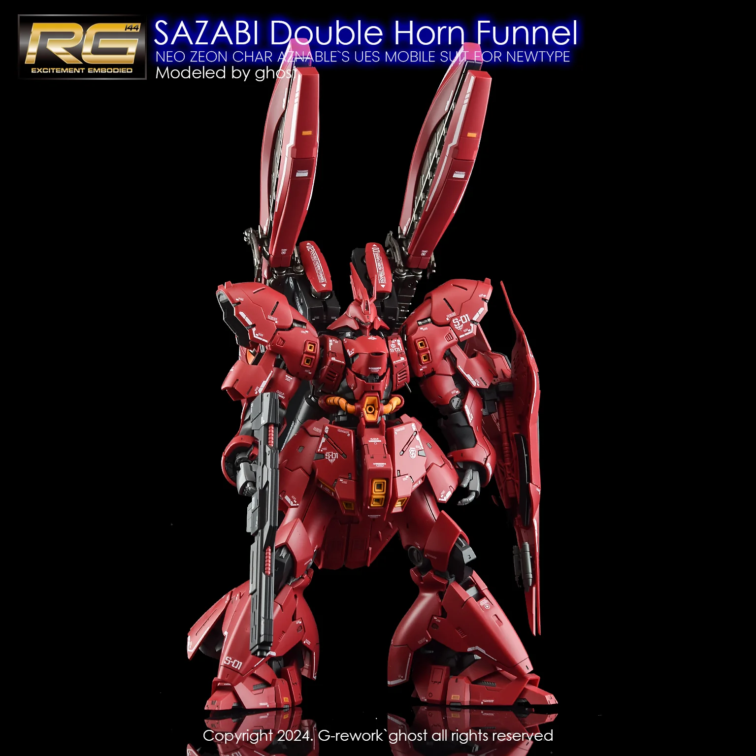G-rework Decal RG GSFL MSN-04FF Sazabi (Sazabi decals not included) - Image 1