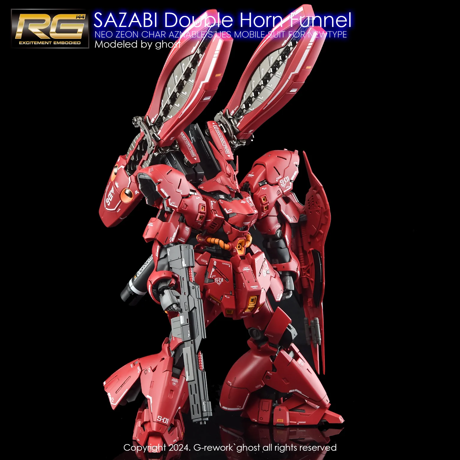 G-rework Decal RG GSFL MSN-04FF Sazabi (Sazabi decals not included) - Image 2