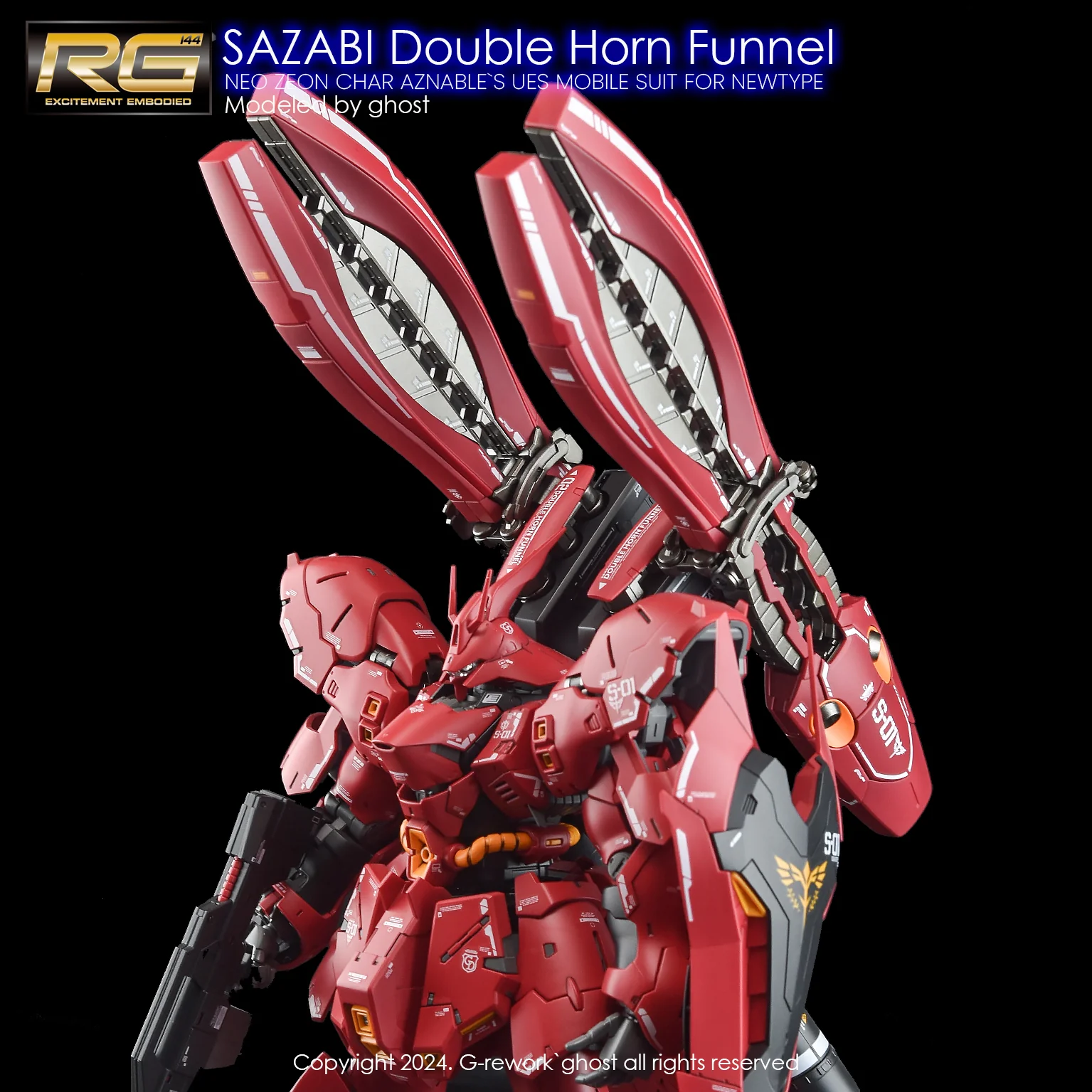 G-rework Decal RG GSFL MSN-04FF Sazabi (Sazabi decals not included) - Image 3
