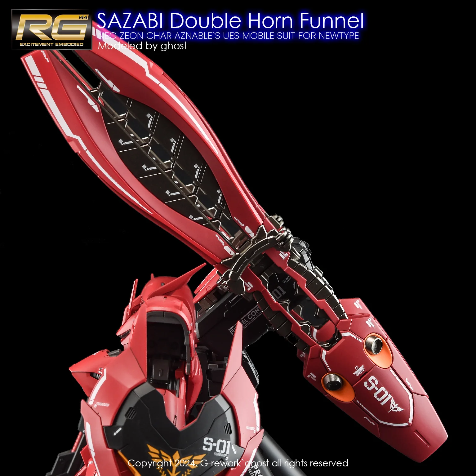 G-rework Decal RG GSFL MSN-04FF Sazabi (Sazabi decals not included) - Image 4
