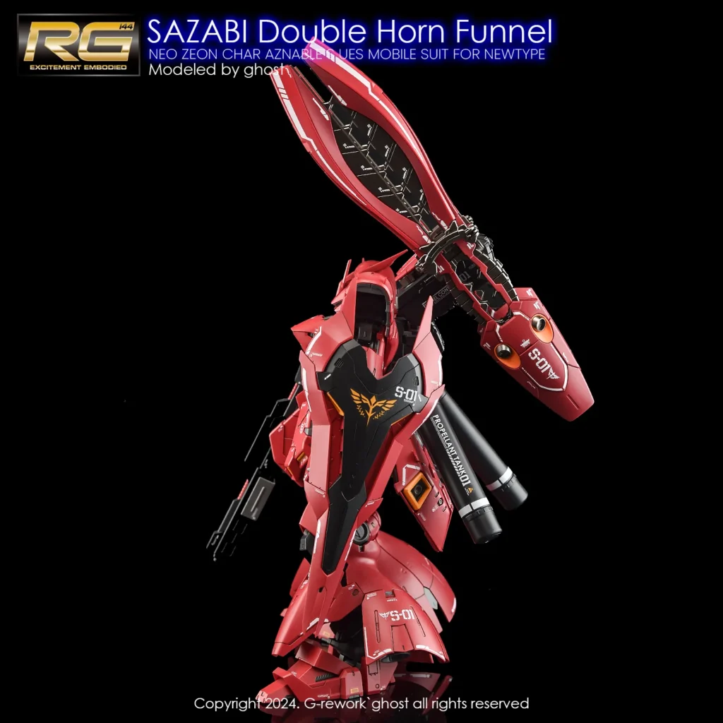 G-rework Decal RG GSFL MSN-04FF Sazabi (Sazabi decals not included)