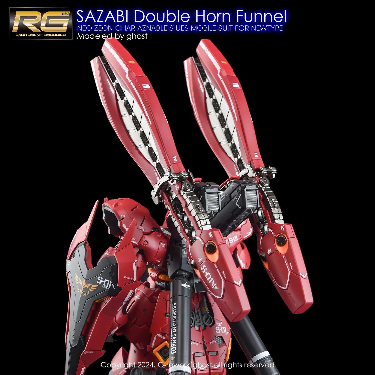 G-rework Decal RG GSFL MSN-04FF Sazabi (Sazabi decals not included) - Image 6