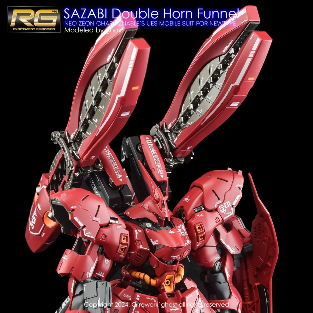 G-rework Decal RG GSFL MSN-04FF Sazabi (Sazabi decals not included)