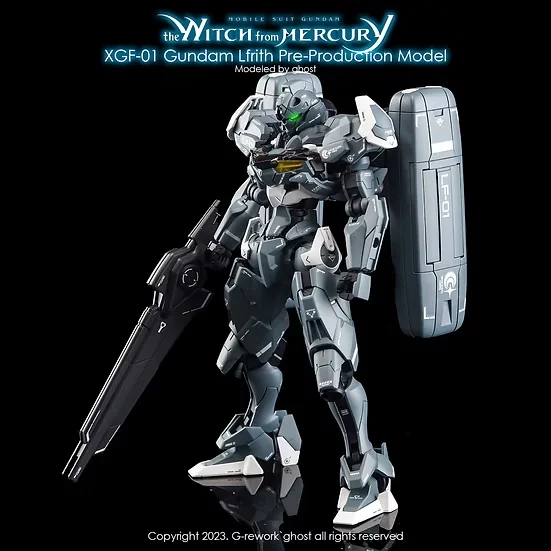 G-rework Decal HGTWFM PB Gundam Lfrith Pre-Production Model