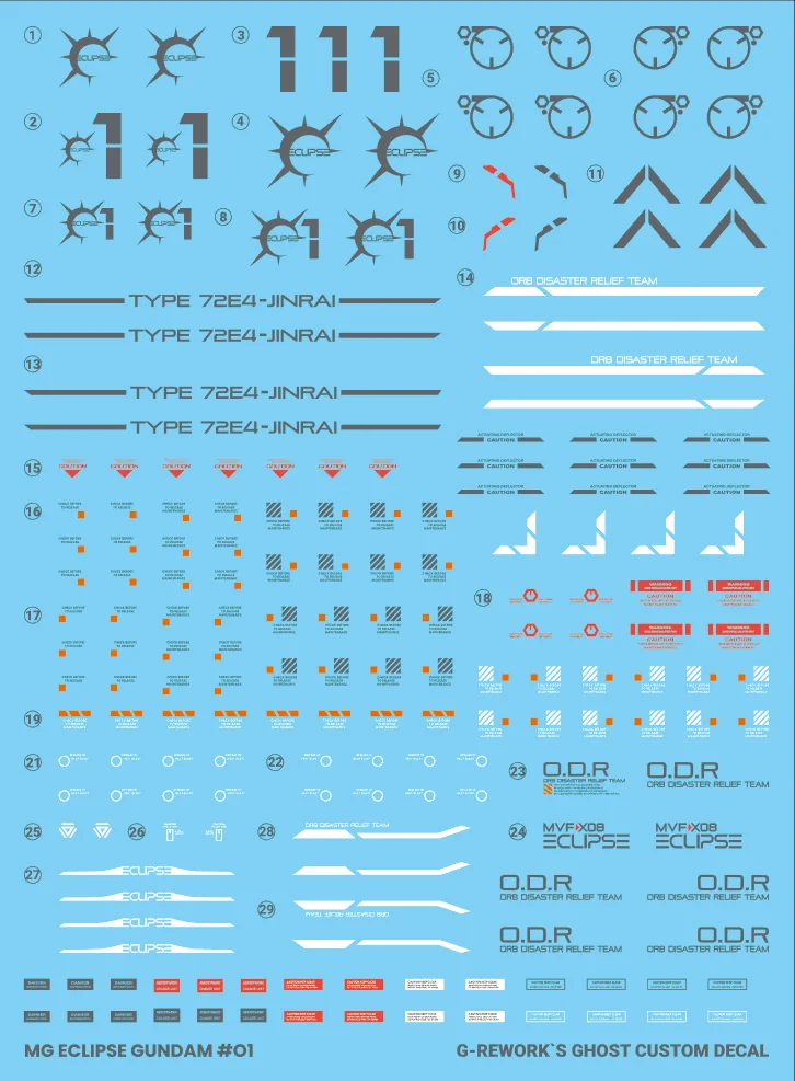 G-rework Decal MG #217 Eclipse Gundam