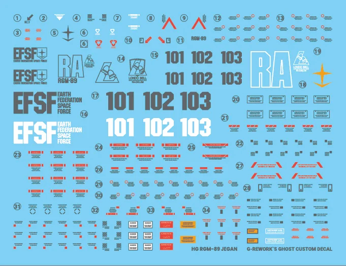 G-rework Decal HGUC #097 Jegan