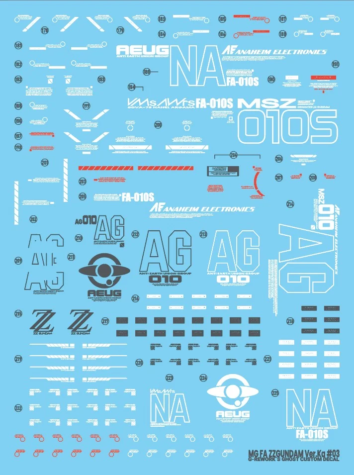G-rework Decal MG #226 Full Armor ZZ Gundam Ver.Ka