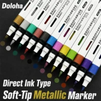 Direct Ink Soft Tip Metallic Marker Set
