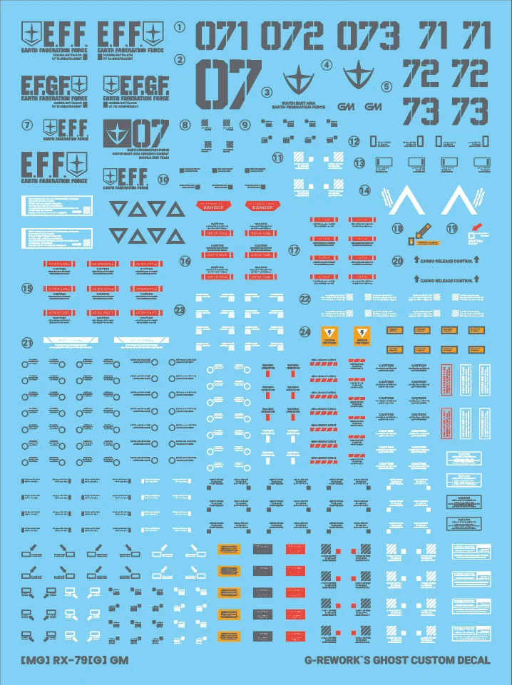 G-rework Decal MG #040 GM Ground Type