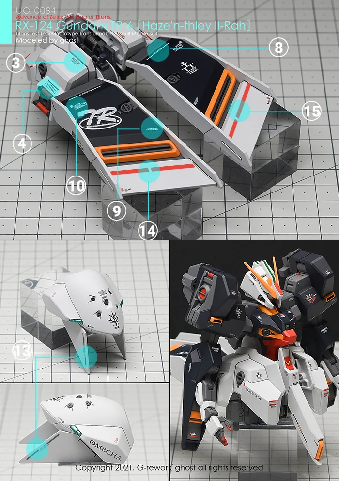 G-rework Decal HGUC PB Gundam TR-6 [Haze'n-Thley II-Rah]