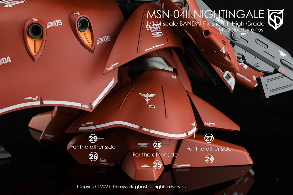 G-rework Decal HGUC #240 Nightingale