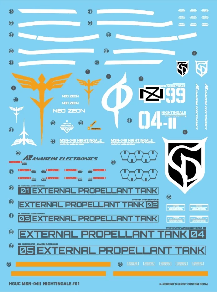 G-rework Decal HGUC #240 Nightingale